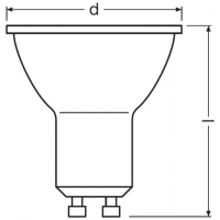 Лампочка Osram LED PAR16 5W (370Lm) 3000K GU10 (4058075403376) Diawest