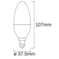 Умная лампочка Osram LEDSMART+ WiFi B40 5W (470Lm) 2700-6500K + RGB E14 (4058075485938) Diawest