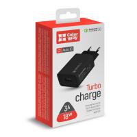 Зарядний пристрій ColorWay 1USB Quick Charge 3.0 (18W) black (CW-CHS013Q-BK) Diawest