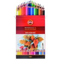 Карандаши цветные Koh-i-Noor Mondeluz акварельные 36 цветов (3719036001KZ) Diawest