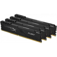 Модуль пам'яті для комп'ютера DDR4 64GB (4x16GB) 3200 MHz Fury Black HyperX (Kingston Fury) (HX432C16FB3K4/64) Diawest