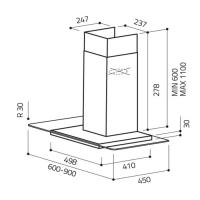 Вытяжка кухонная Elica FLAT GLASS IX A/60 Diawest