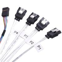Кабель для передачи данных Silver Stone 4xSATA to MiniSAS HD (SFF-8643) 0.6m (SST-CPS05-RE) Diawest