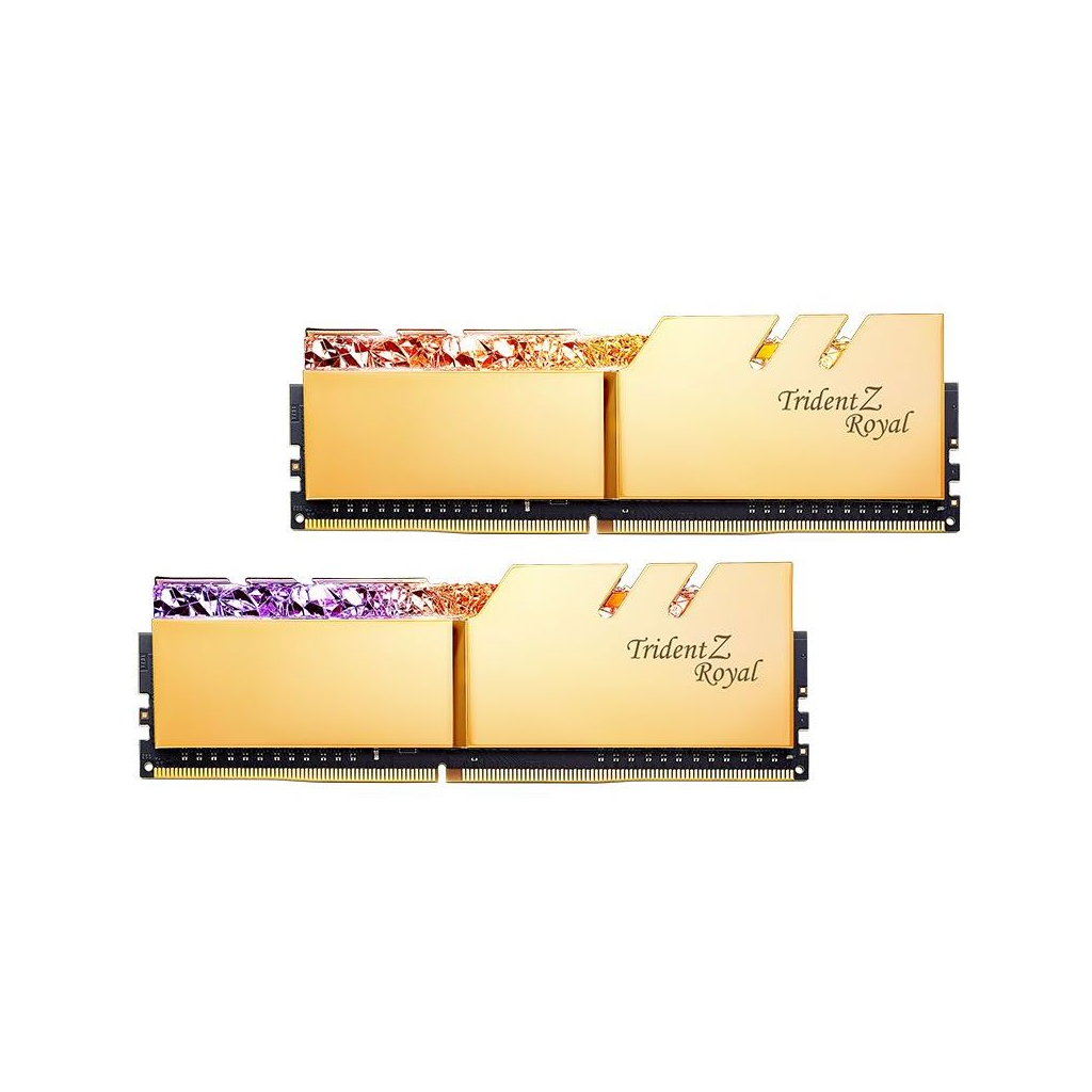 Модуль памяти для компьютера DDR4 16GB (2x8GB) 3600 MHz Trident Z Royal Gold G.Skill (F4-3600C18D-16GTRG) Diawest
