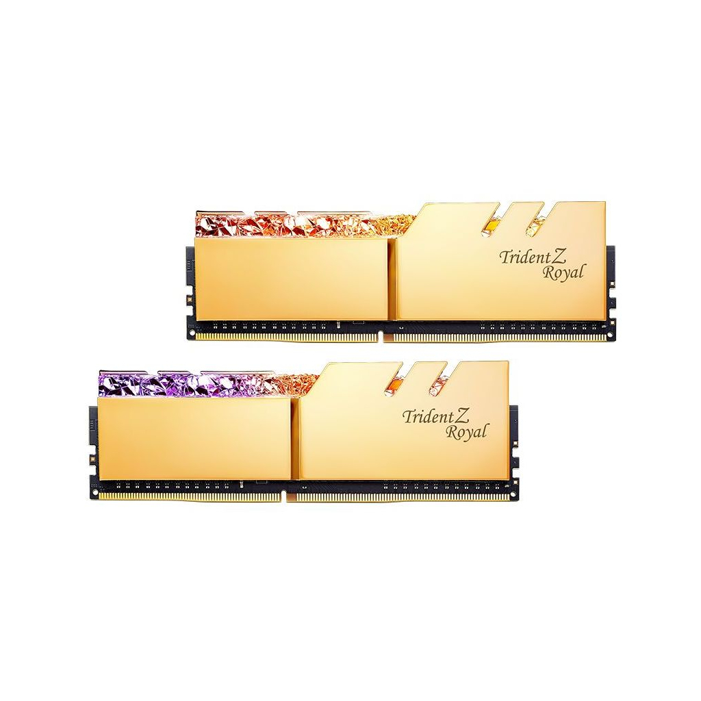 Модуль пам'яті для комп'ютера DDR4 16GB (2x8GB) 3600 MHz Trident Z Royal Gold G.Skill (F4-3600C18D-16GTRG) Diawest