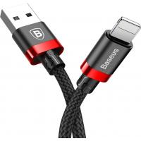 Дата кабель USB 2.0 AM to Lightning 0.5m Cafule 2.4A red+black Baseus (CALKLF-A19) Diawest