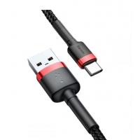 Дата кабель USB 2.0 AM to Type-C 1.0m Cafule 3A red+black Baseus (CATKLF-B91) Diawest