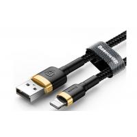 Дата кабель USB 2.0 AM to Lightning 0.5m Cafule 2.4A gold+black Baseus (CALKLF-AV1) Diawest