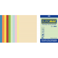 Папір Buromax А4, 80g, PASTEL+INTENSIVE, 10colors, 250sh, SUPERMIX EUROMAX (BM.27216250E-99) Diawest