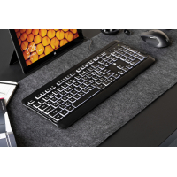 Клавиатура 2E KS120 White backlight USB Black (2E-KS120UB) Diawest