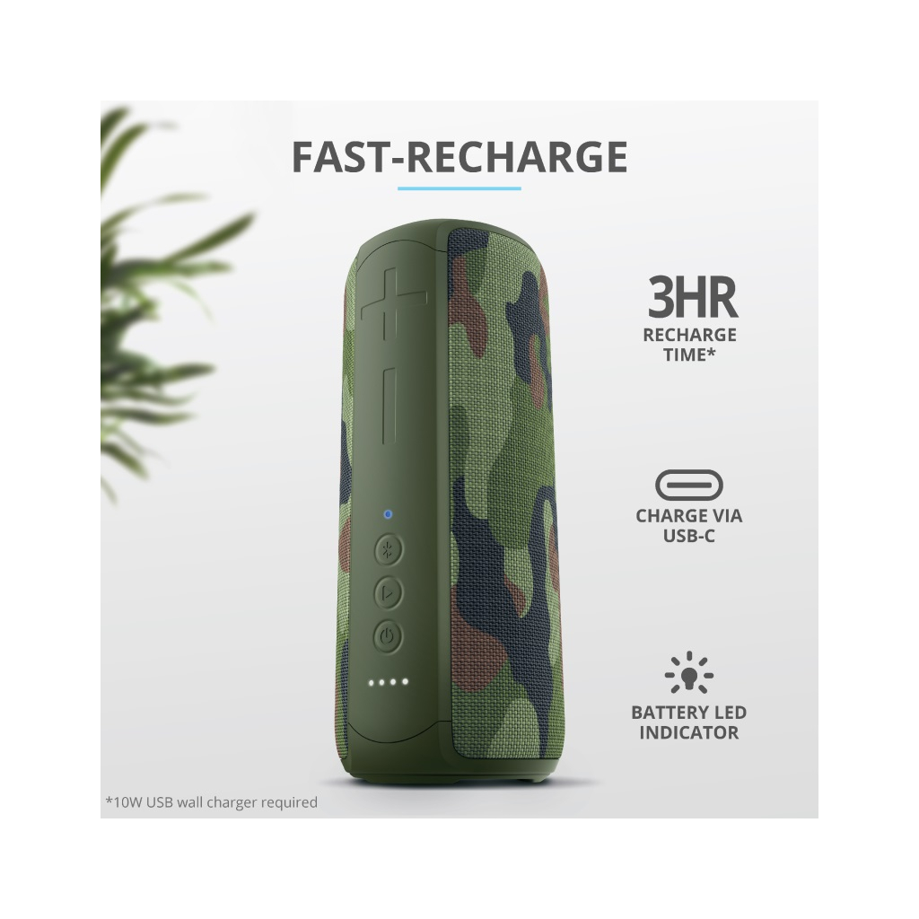 Акустическая система Trust Caro Max Powerful Bluetooth Speaker Camo (23960) Diawest