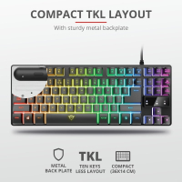Клавіатура Trust GXT 833 Thado TKL USB Black (23724) Diawest