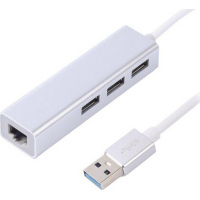 Перехідник Maxxter USB to Gigabit Ethernet, 3 Ports USB 3.0 (NEAH-3P-01) Diawest