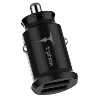 Зарядний пристрій T-Phox Charger Set 2.4A Dual+MicroUSB cable 1.2m (Black) (T-S09 SET M B) Diawest