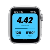 Смарт-часы Apple Watch Nike SE GPS, 44mm Silver Aluminium Case with Pure Plat (MKQ73UL/A) Diawest