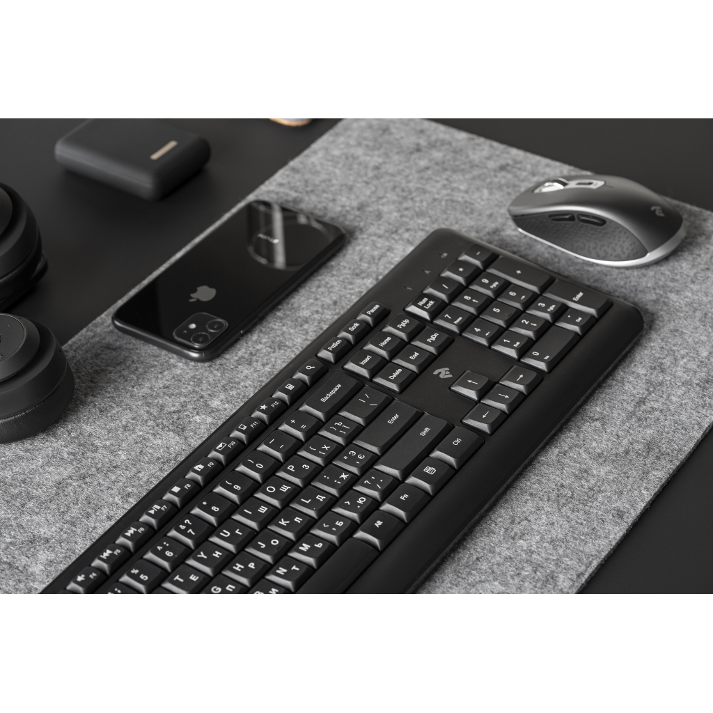 Клавіатура 2E KS220 Wireless Black (2E-KS220WB) Diawest