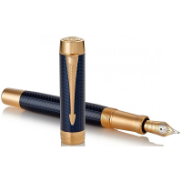 Ручка пір'яна Parker DUOFOLD Prestige Blue Chevron GT  FP18-C F (96 001) Diawest