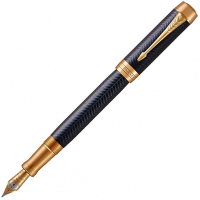 Ручка пір'яна Parker DUOFOLD Prestige Blue Chevron GT  FP18-C F (96 001) Diawest
