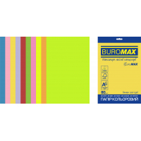 Папір Buromax А4, 80g, NEON+INTENSIVE, 10colors, 20sh, EUROMAX (BM.2721820E-99) Diawest