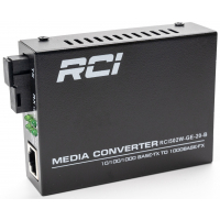 Медиаконвертер RCI 1G, 20km, SC, RJ45, Tx 1550nm standart size metal case (RCI502W-GE-20-B) Diawest