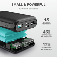 Батарея універсальна Trust Pacto2 10000 mAh Black (23769_TRUST) Diawest