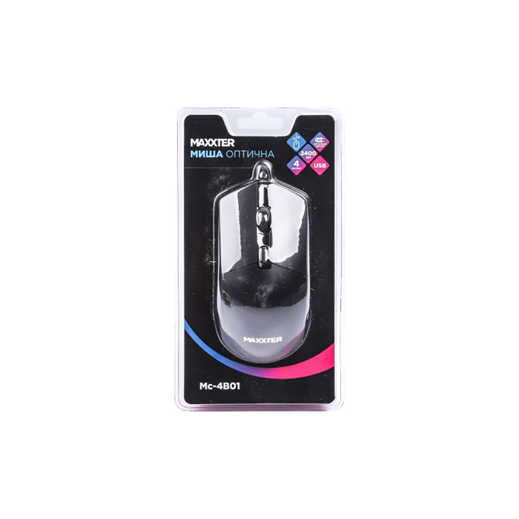 Мишка Maxxter Mc-4B01 USB Black (Mc-4B01) Diawest