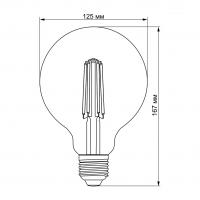 Лампочка Videx Filament G125FAD 7W E27 2200K 220V (VL-G125FAD-07272) Diawest
