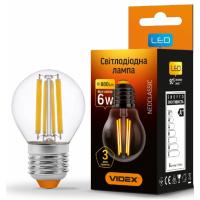 Лампочка Videx Filament G45F 6W E27 4100K 220V (VL-G45F-06274) Diawest