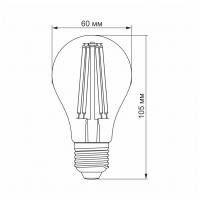 Лампочка Videx Filament A60FA 10W E27 2200K 220V (VL-A60FA-10272) Diawest