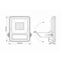 Прожектор Videx LED прожектор автономний 10W 5000K 3.2 V (VL-FSO-205) Diawest
