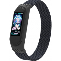 Ремінець до фітнес браслета Extradigital Braided Solo Loop для Xiaomi Mi Band 4/5/6 Charcoal size M (ARM58765) Diawest