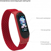 Ремінець до фітнес браслета Extradigital Braided Solo Loop для Xiaomi Mi Band 4/5/6 Red size M (ARM58768) Diawest
