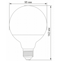 Лампочка Videx G95e 15W E27 3000K (VL-G95e-15273) Diawest
