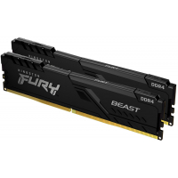 Модуль пам'яті для комп'ютера DDR4 32GB (2x16GB) 3200 MHz Fury Beast Black Kingston Fury (ex.HyperX) (KF432C16BBK2/32) Diawest