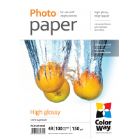 Бумага ColorWay 10x15 150г glossy, 100с (PG1501004R_OEM) Diawest