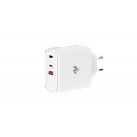 Зарядний пристрій 2E USB-C Wall Charger GaN 65W, white (2E-WC3USB65W-W) Diawest
