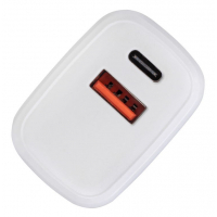 Зарядное устройство RivaCase 1 USB-A + 1 Type-C, QC 3.0+PD 20W (PS4192 W00 (White)) Diawest