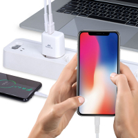 Зарядное устройство RivaCase 1 USB-A + 1 Type-C, QC 3.0+PD 20W (PS4192 W00 (White)) Diawest