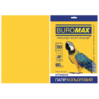Папір Buromax А4, 80g, INTENSIVE yellow, 50sh (BM.2721350-08) Diawest