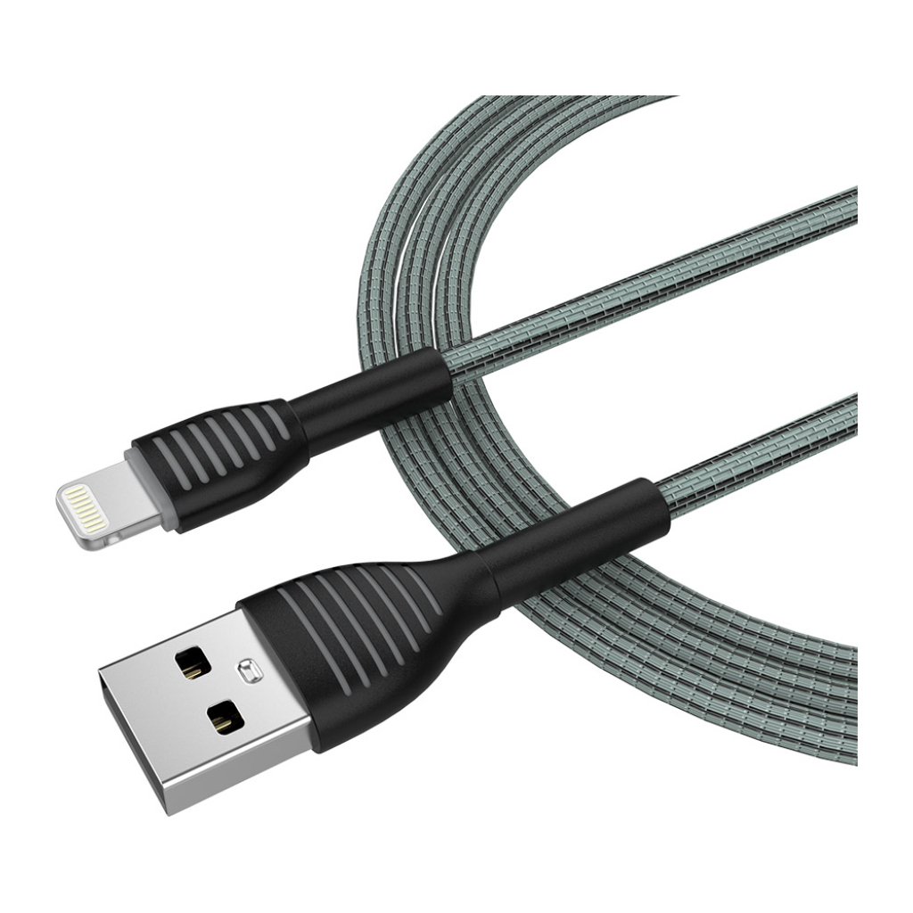 Дата кабель USB 2.0 AM to Lightning 1.0m ColorWay (CW-CBUL041-GR) Diawest