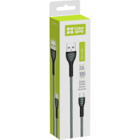Дата кабель USB 2.0 AM to Micro 5P 1.0m ColorWay (CW-CBUM041-GR) Diawest