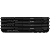 Модуль пам'яті для комп'ютера DDR4 128GB (2x32GB) 3600 MHz Beast Black Kingston Fury (ex.HyperX) (KF436C18BBK4/128) Diawest