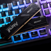 Модуль пам'яті для комп'ютера DDR4 128GB (2x32GB) 3600 MHz Beast Black Kingston Fury (ex.HyperX) (KF436C18BBK4/128) Diawest