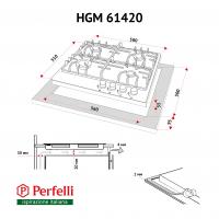 Варочная поверхность Perfelli HGM 61420 IV Diawest