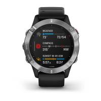 Смарт-годинник Garmin Fenix 6 silver with Black Band (010-02158-00) Diawest