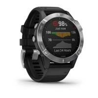 Смарт-годинник Garmin Fenix 6 silver with Black Band (010-02158-00) Diawest