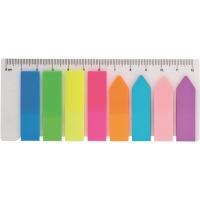 Стікер-закладка Buromax Plastic bookmarks 45x12mm, 8*25шт, neon (BM.2307-98) Diawest