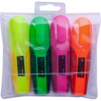 Маркер Buromax highlighter pen, NEON, chisel tip, SET 4 colors (BM.8904-84) Diawest