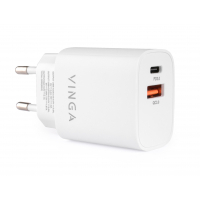 Зарядное устройство Vinga PD + QC Wall Charger 20W (VCPCHPD3QC3W) Diawest