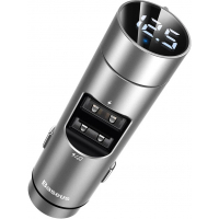 FM модулятор Baseus Energy Column Car Wireless MP3 Charger Silver (CCNLZ-C0S) Diawest